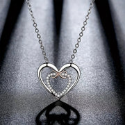 Double Heart Infinity Necklace For Mom | OWNLUXE
