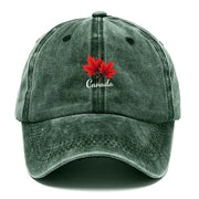 Canada Maple Leaf Vintage Baseball Cap – Washed Distressed Retro Hat | OWNLUXE