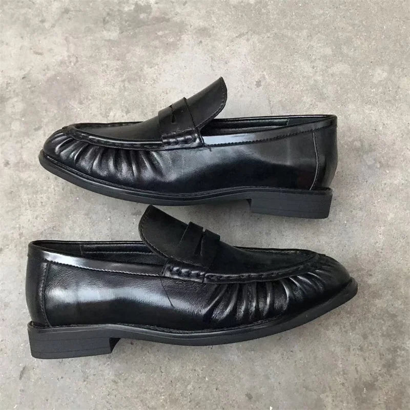 Women's Leather Retro Flats – Shop at OWNLUXE