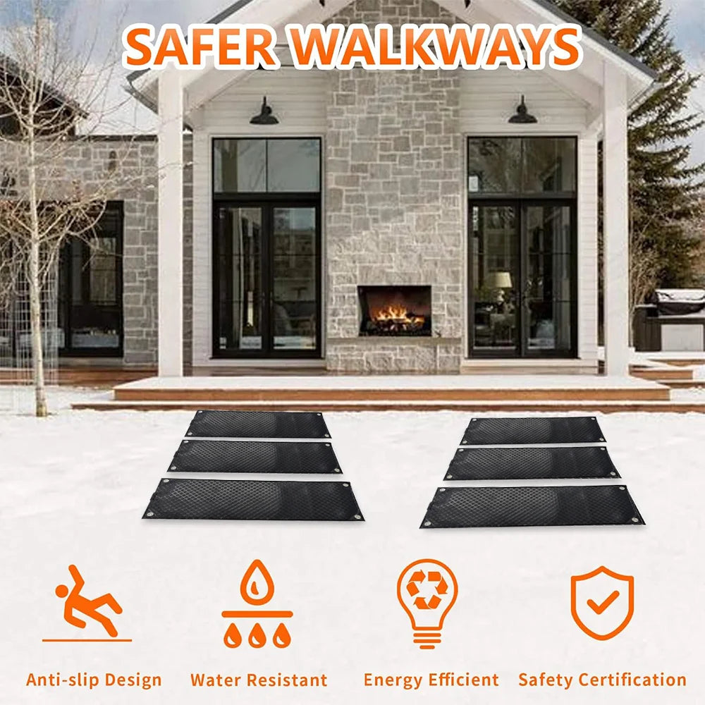 Graphene Heated Snow Melting Mat for Steps, Sidewalks & Driveways