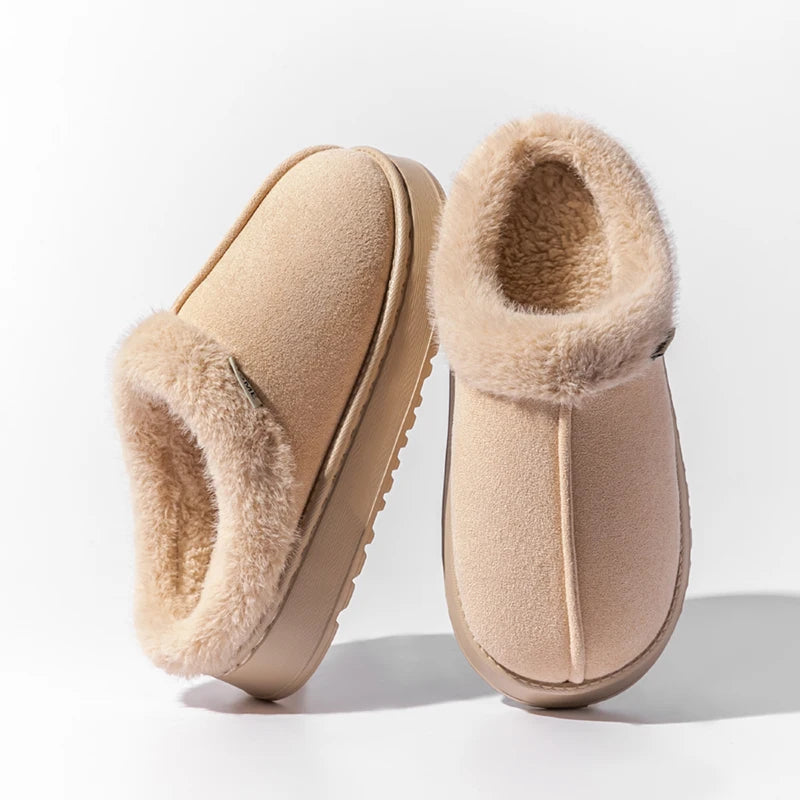 Plush Winter Home Slippers – Unisex Warm Indoor & Outdoor Shoes
