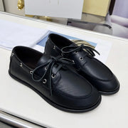 Women's Round Toe Leather Retro Loafers – Shop at OWNLUXE