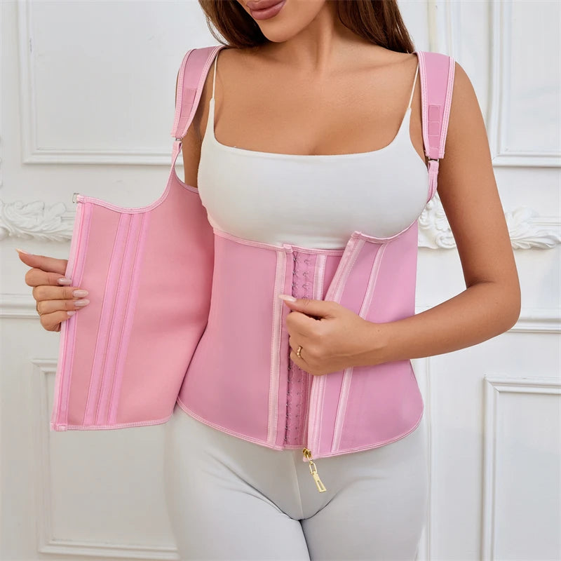 Double Compression Waist Trainer Corset Body Shaper