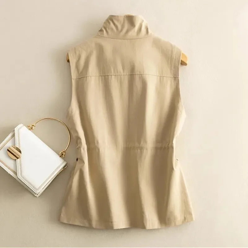 Women's Sleeveless Cotton Jacket | OWNLUXE