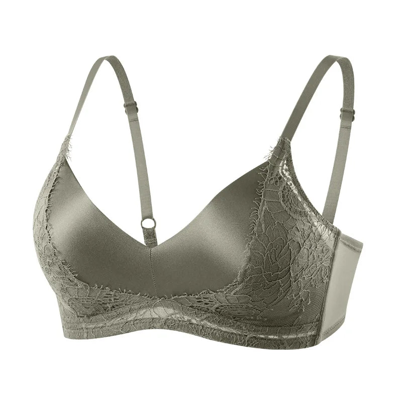 Silk Bras Wire-Free Lace Bra | OWNLUXE