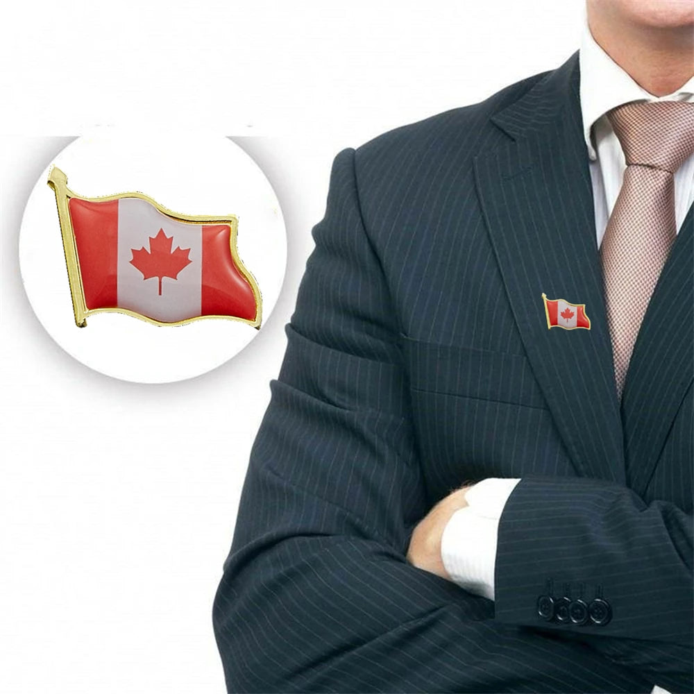 Greatest Canadian Lapel Pin – Maple Leaf Flag Badge