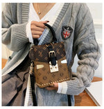 Load image into Gallery viewer, Retro New Handbag Floral Casual Women's Mini Bucket Bag Lock Buckle Opening Daily Match Single Shoulder Crossbody Bag
