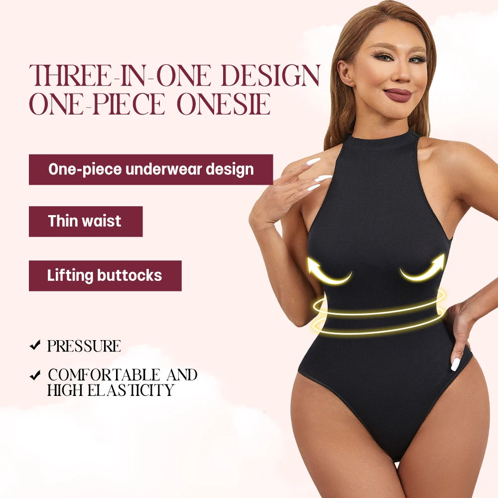 Round Neck Body Shaper Bodysuit Waist & Hip Enhancer