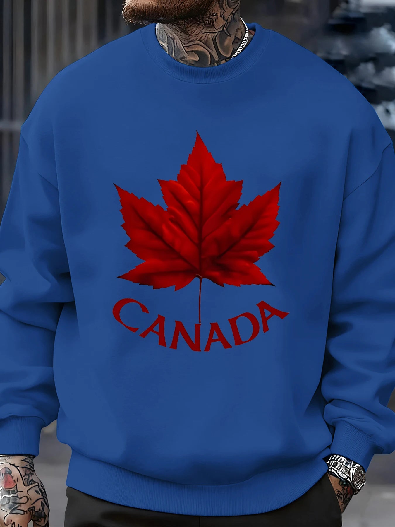 Canada Maple Leaf Fleece Pullover Sweatshirt – Unisex Oversized Casual Top | OWNLUXE