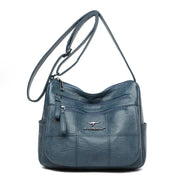 Multi-Pocket Leather Crossbody Bag | OWNLUXE