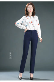 Stretch High Waist Trousers – Fashion Casual Slacks