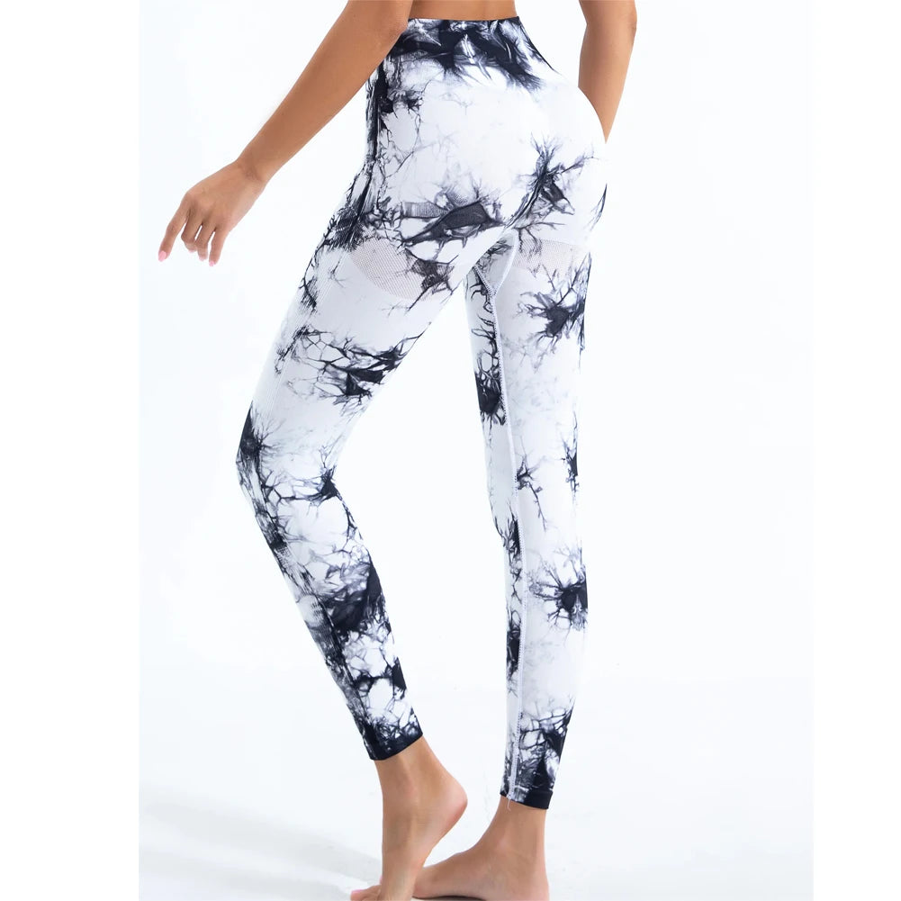 Tie-Dye Seamless High-Waist Yoga Leggings | OWNLUXE