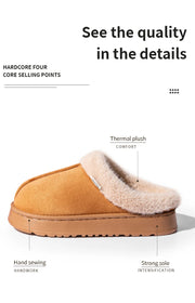Women’s Fluffy Winter Indoor Slippers with Thick EVA Sole