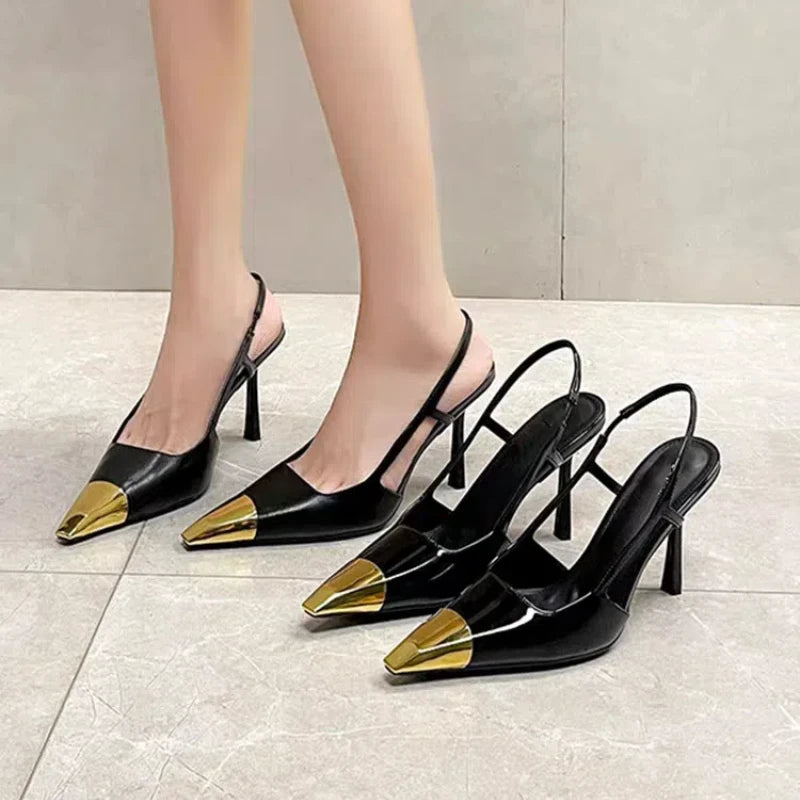 Women's Closed Toe Stiletto Leather Heels | OWNLUXE