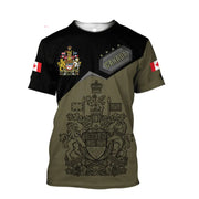 Canada Flag Camo Skull Graphic Tee – Military Street Style | OWNLUXE