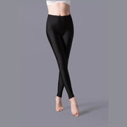 Skinny Extended-Size Shiny Yoga Leggings | OWNLUXE