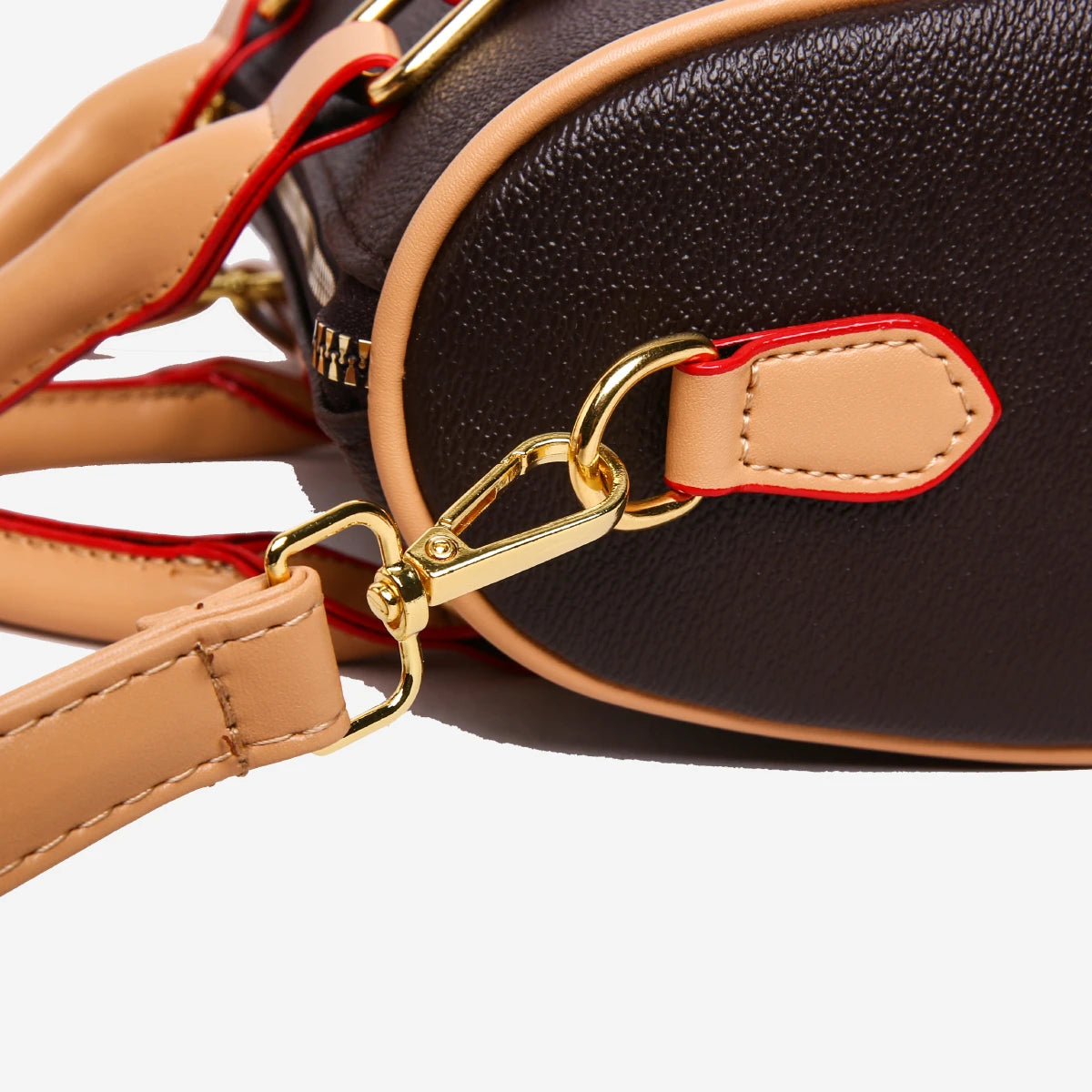 Vintage Pillow-Shaped Boston Bag - Lightweight PU Leather Crossbody | OWNLUXE