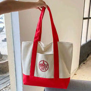 Spacious Canvas Embroidered Tote Bag | OWNLUXE