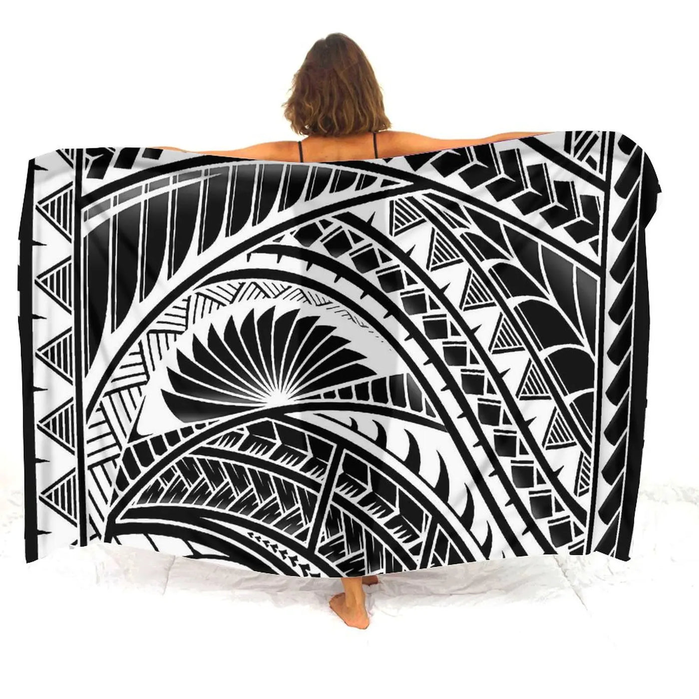 Hibiscus-Print Polynesian Sarong | OWNLUXE