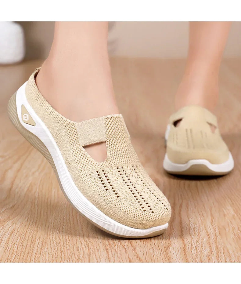 Breathable Mesh Slip‑On Flats – Lightweight Everyday Shoes