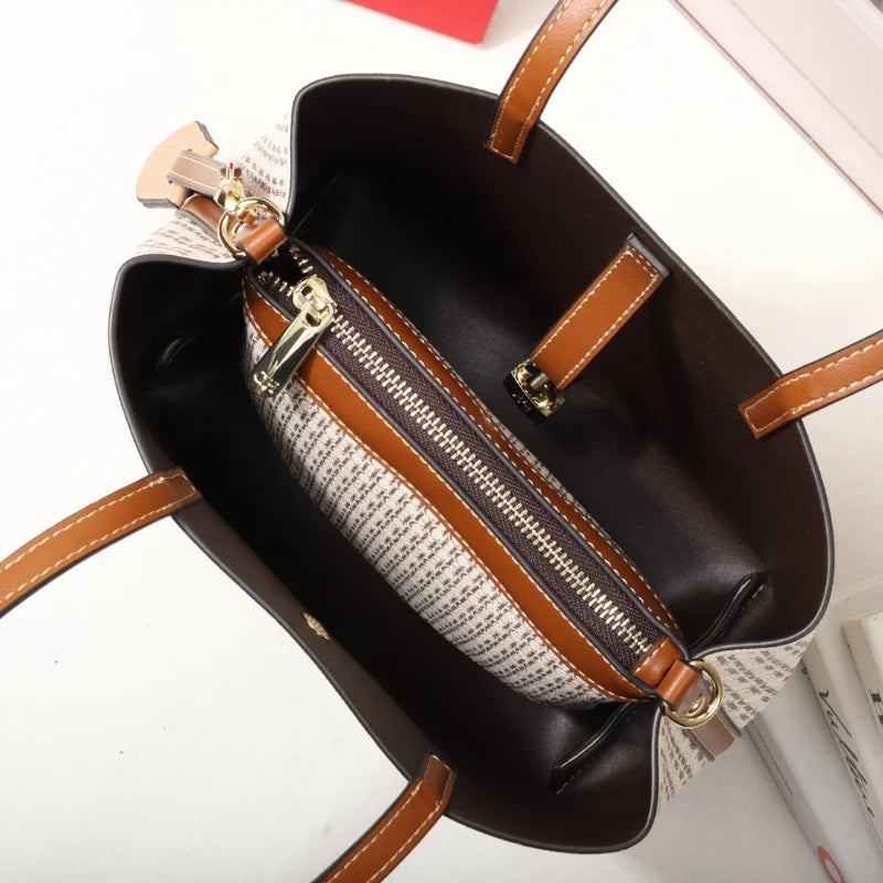 CH Premium Bucket Bag – Large Capacity Letter Print Tote | OWNLUXE