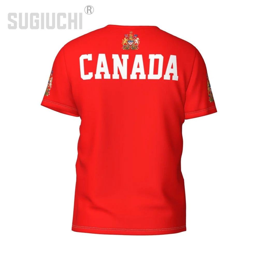 Canada Flag Emblem 3D T-Shirt – Soccer & Football Fan Gift for Men & Women