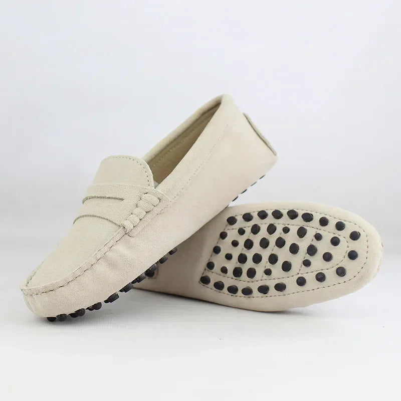Women's Leather Loafers (Light Grey) – Shop at OWNLUXE