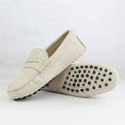 Women's Leather Loafers (Light Grey) – Shop at OWNLUXE
