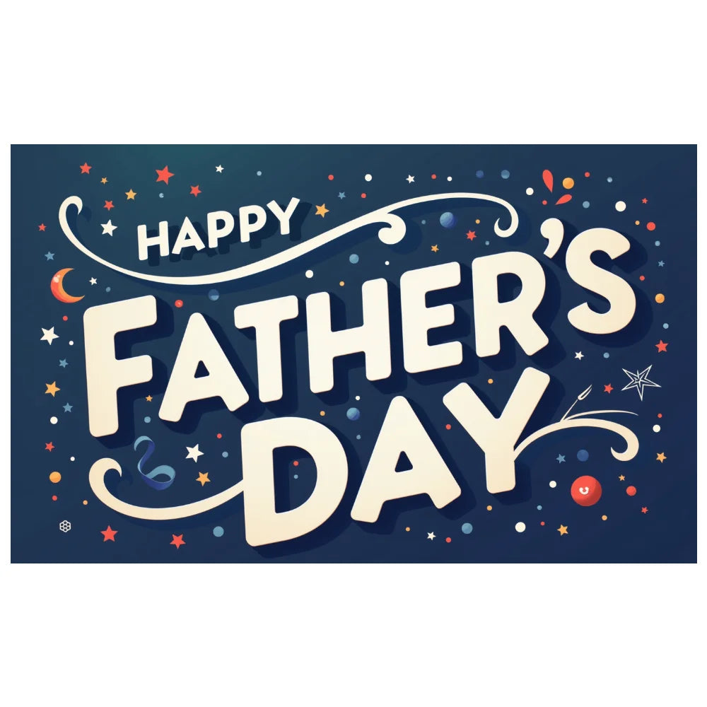 Happy Father’s Day Party Banner – Large 180×110 cm Backdrop