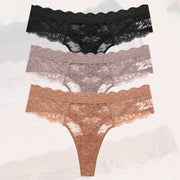 3-Piece Lace Thong Set | OWNLUXE