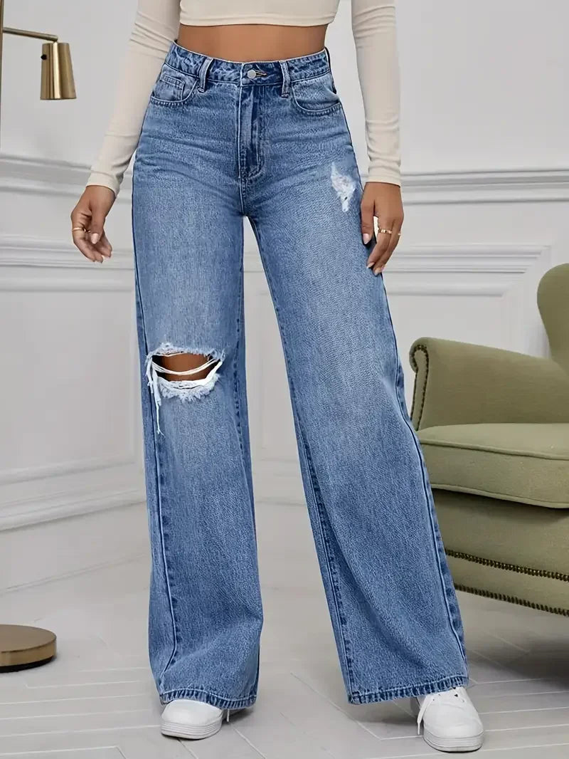 Jeans Wide-Leg Denim Pants | OWNLUXE
