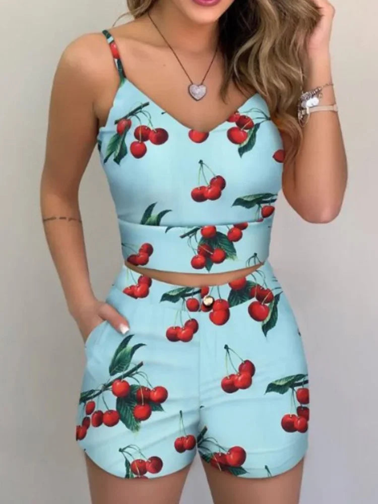 Casual Patchwork Summer Shorts with Elastic Waist  Hollow Out Pockets