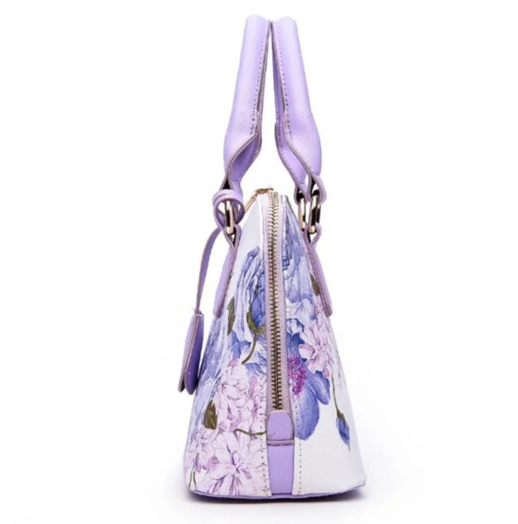 Fashion Elegant Shell Bag – Women's Flower Printing Tote Shoulder Crossbody