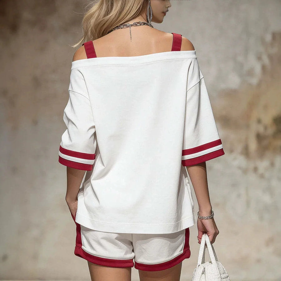 Women's Two-Piece Short-Sleeve Casual Shorts | OWNLUXE