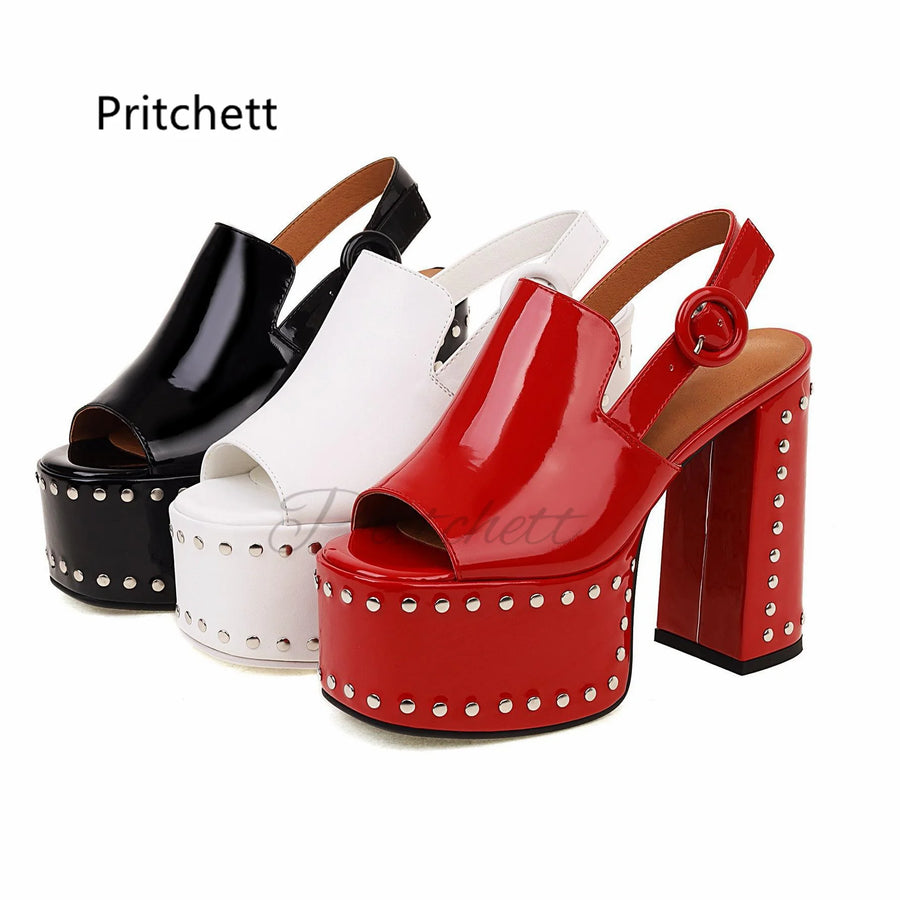 Women's Platform Leather Heels | OWNLUXE