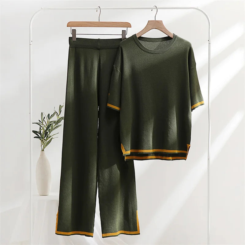 Two-Piece Knit Pajama Set – Shop at OWNLUXE