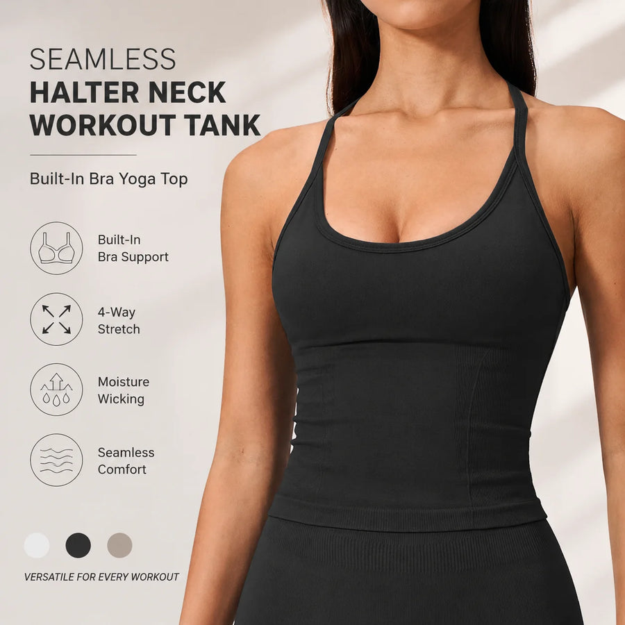 Built-In Bra Seamless Yoga Tank Top | OWNLUXE