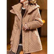 Women’s Long Hooded Winter Coat – Warm, Windproof & Light
