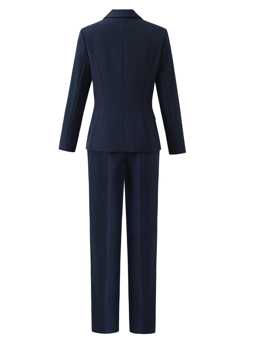 Slim Notched Blazer & Formal Trouser Set | OWNLUXE