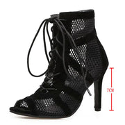 Women's Open-Toe Ankle-Strap Lace-Up Pumps | OWNLUXE