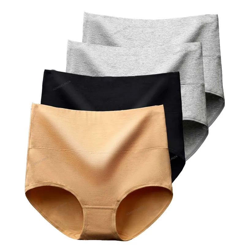 Women's High-Waist Tummy Control Briefs 4-Pack | Plus Size L–5XL | OWNLUXE