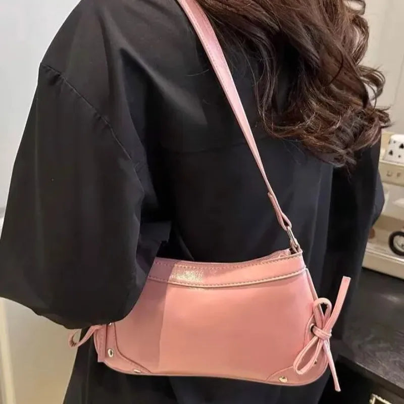 Soft PU Leather Baguette Shoulder Bag - Lightweight Underarm Handbag | OWNLUXE