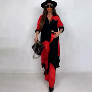 Fashion Loose Printed Long Sleeve Set Women's Pants | OWNLUXE