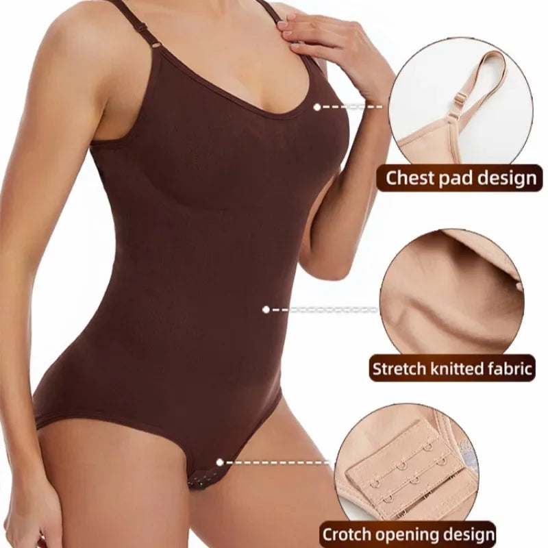 Tank Top Bodysuit Shapewear with Tummy Control & Shorts