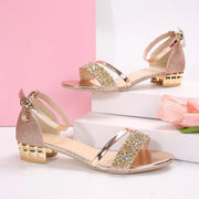Glam Platform Gladiator Sandals with Square Heel