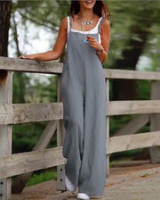 Summer High-Waist Wide Leg Jumpsuit – Full-Length Elegance