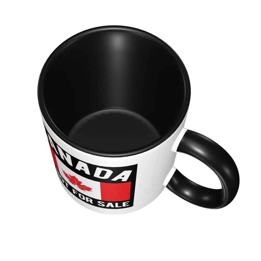 Maple Leaf Canada Canadian Is My Happy Place Mug Funny Ceramic Coffee Cups Tea Mugs Milk Cup Drinkware Gift for Friends
