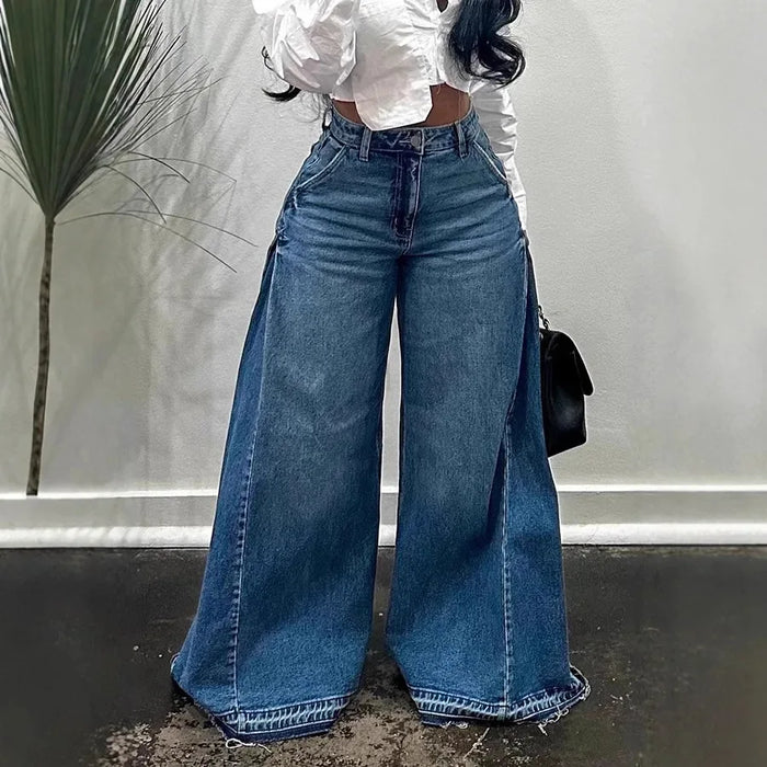 Wide Leg Flare Jeans – Spliced Denim Street