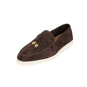 Women's Round Toe Leather Retro Loafers (Blue Grey) – Shop at OWNLUXE