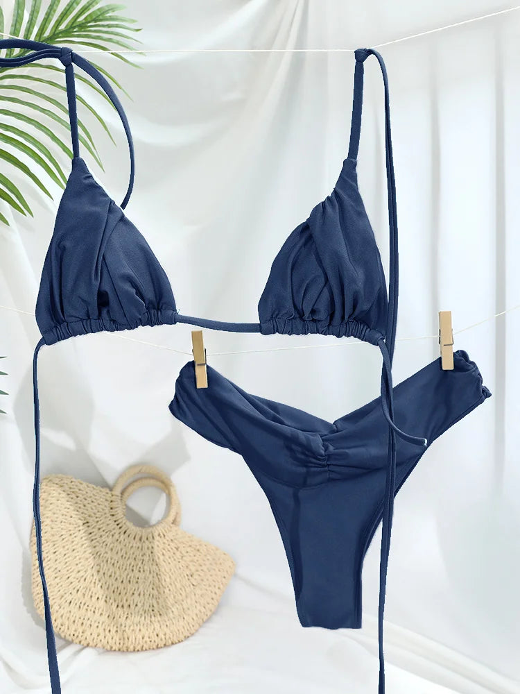 Women's Folds Set Bikini | OWNLUXE